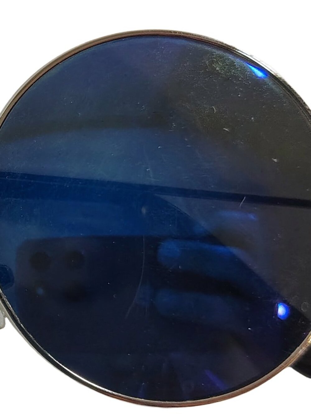 Unisex Adults 60's Stylized Hippie Themed Blue Lensed Sunglasses